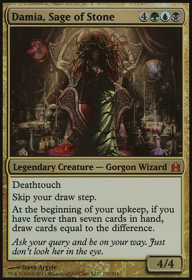 Damia, Sage of Stone, Commander 2011 Oversized #191, Magic: The Gathering card