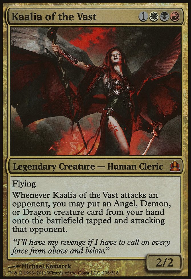 Kaalia of the Vast, Commander 2011 Oversized #206, Magic: The Gathering card