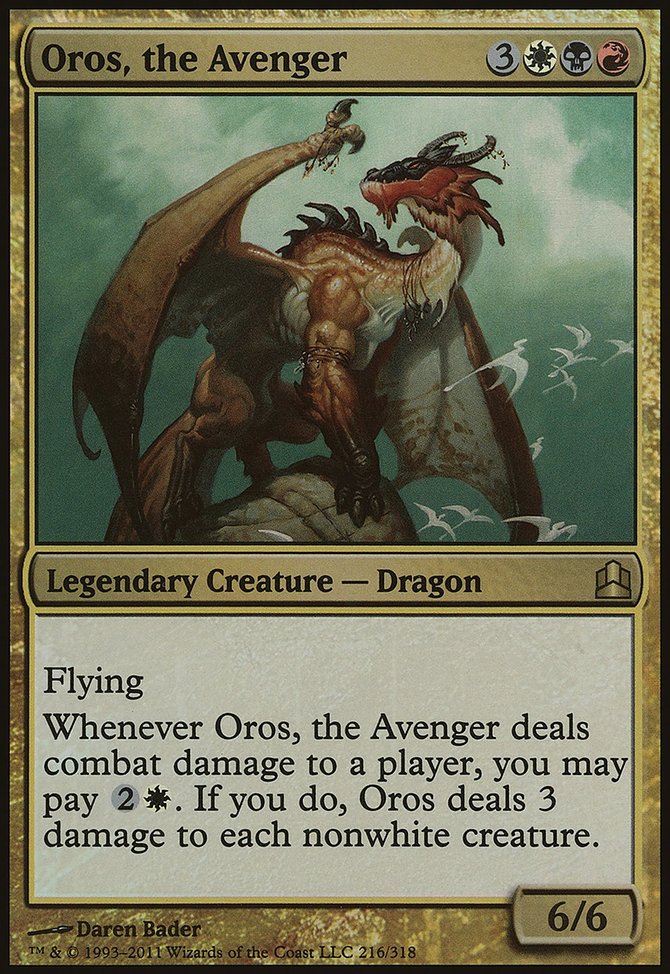 Oros, the Avenger, Commander 2011 Oversized #216, Magic: The Gathering card