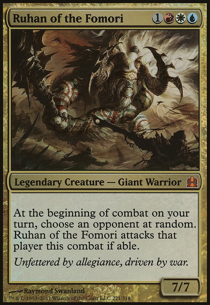 Ruhan of the Fomori, Commander 2011 Oversized #221, Magic: The Gathering card