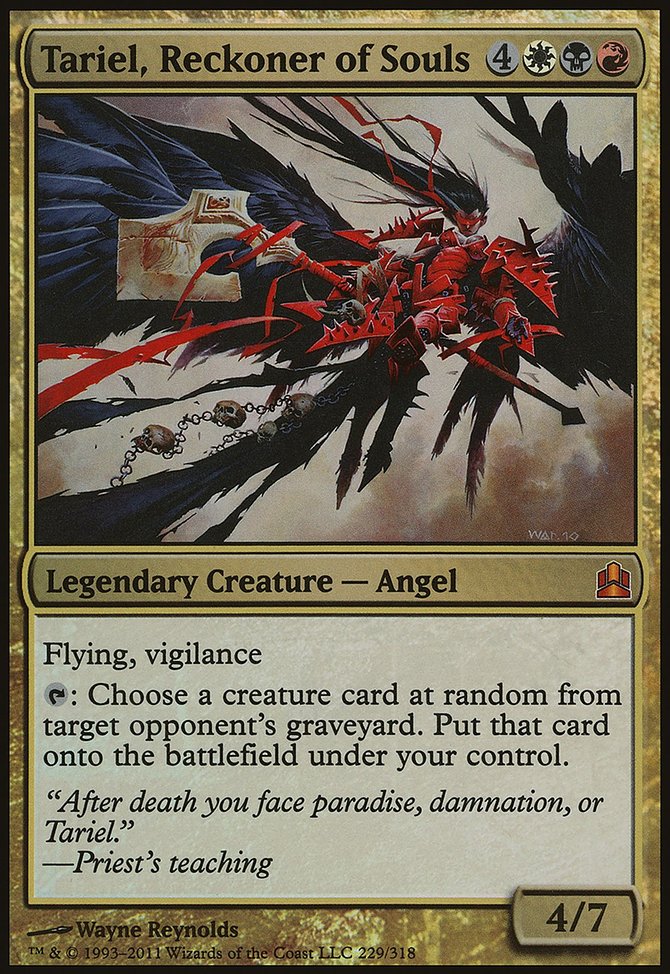 Tariel, Reckoner of Souls, Commander 2011 Oversized #229, Magic: The Gathering card