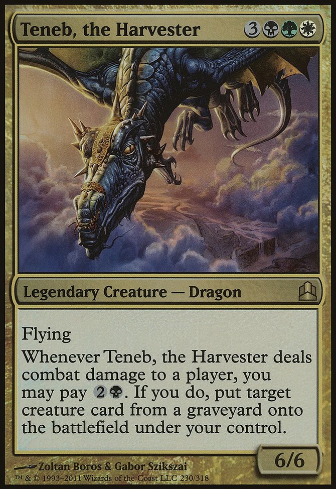 Teneb, the Harvester, Commander 2011 Oversized #230, Magic: The Gathering card