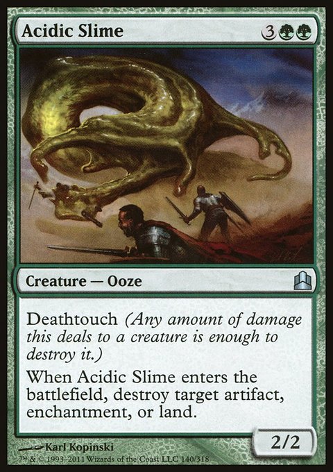 Acidic Slime, Commander 2011 #140, Magic: The Gathering card