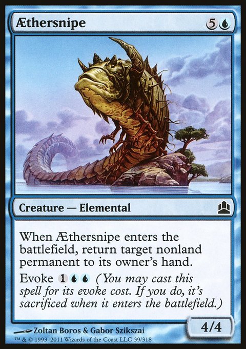 Aethersnipe, Commander 2011 #39, Magic: The Gathering card
