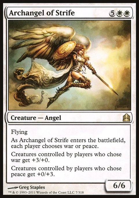 Archangel of Strife, Commander 2011 #7, Magic: The Gathering card