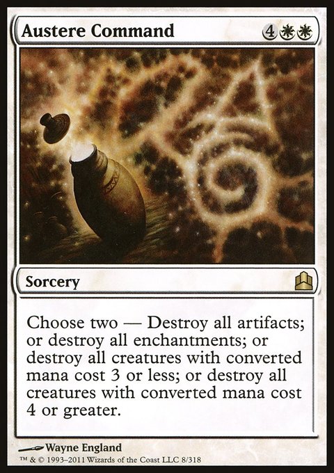 Austere Command, Commander 2011 #8, Magic: The Gathering card
