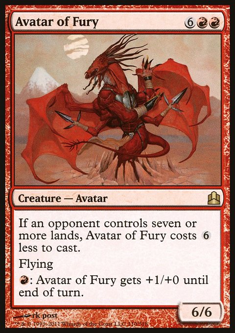 Avatar of Fury, Commander 2011 #110, Magic: The Gathering card