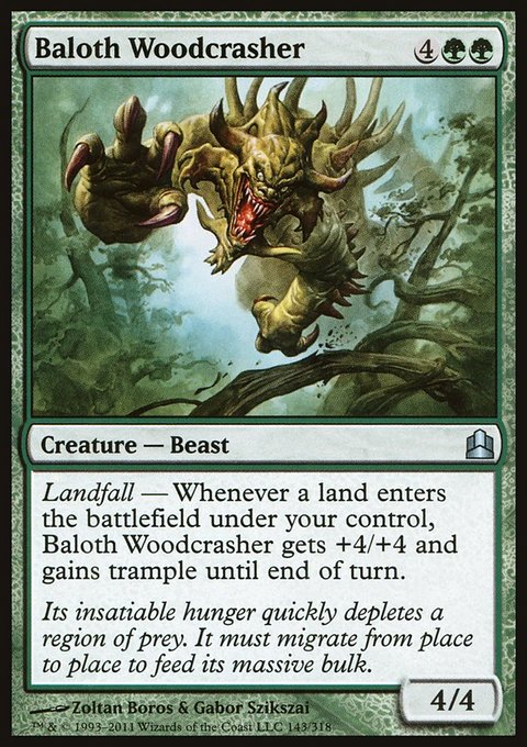Baloth Woodcrasher, Commander 2011 #143, Magic: The Gathering card