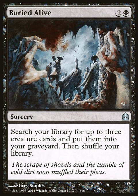Buried Alive, Commander 2011 #74, Magic: The Gathering card