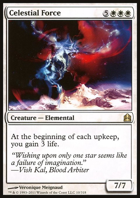Celestial Force, Commander 2011 #10, Magic: The Gathering card