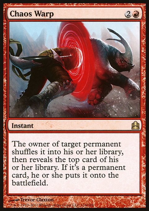 Chaos Warp, Commander 2011 #114, Magic: The Gathering card
