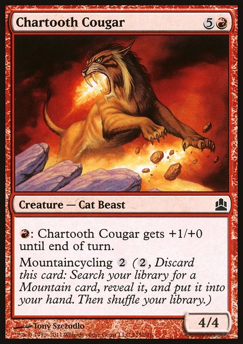 Chartooth Cougar, Commander 2011 #115, Magic: The Gathering card