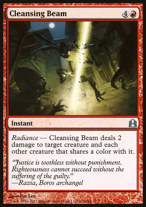 Cleansing Beam, Commander 2011 #116, Magic: The Gathering card