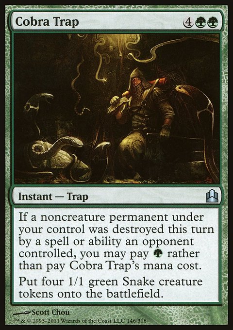 Cobra Trap, Commander 2011 #146, Magic: The Gathering card