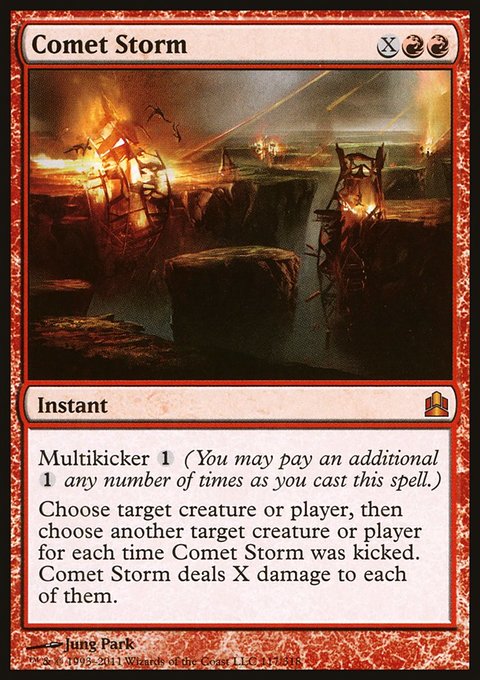 Comet Storm, Commander 2011 #117, Magic: The Gathering card