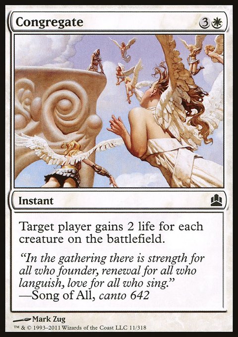Congregate, Commander 2011 #11, Magic: The Gathering card