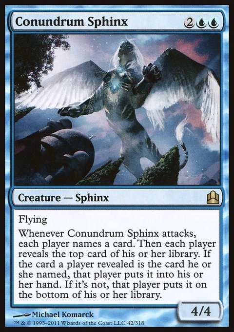 Conundrum Sphinx, Commander 2011 #42, Magic: The Gathering card