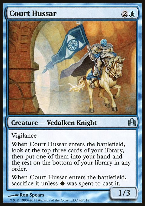 Court Hussar, Commander 2011 #43, Magic: The Gathering card