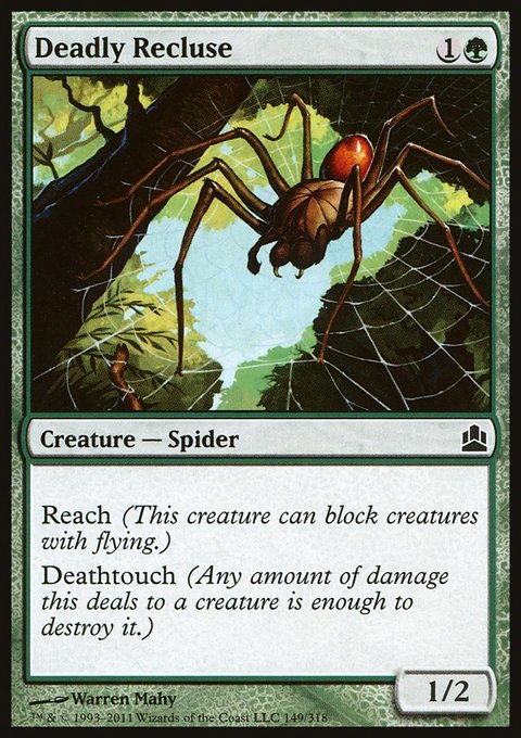 Deadly Recluse, Commander 2011 #149, Magic: The Gathering card