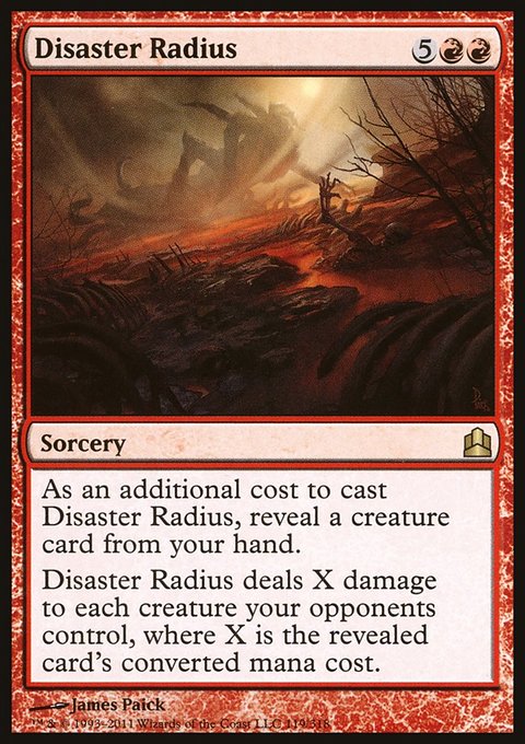 Disaster Radius, Commander 2011 #119, Magic: The Gathering card