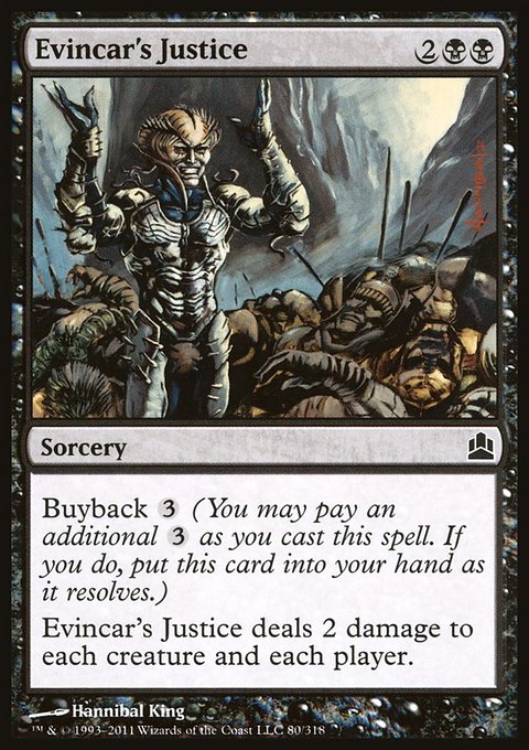 Evincar's Justice, Commander 2011 #80, Magic: The Gathering card