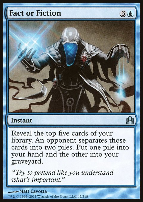 Fact or Fiction, Commander 2011 #45, Magic: The Gathering card