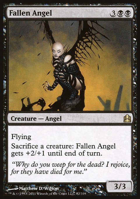 Fallen Angel, Commander 2011 #82, Magic: The Gathering card