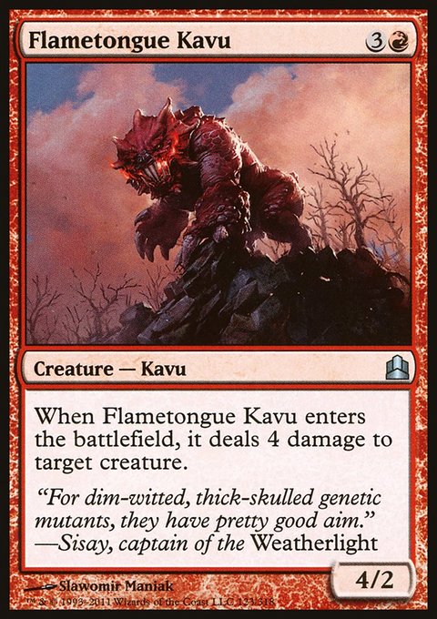 Flametongue Kavu, Commander 2011 #123, Magic: The Gathering card