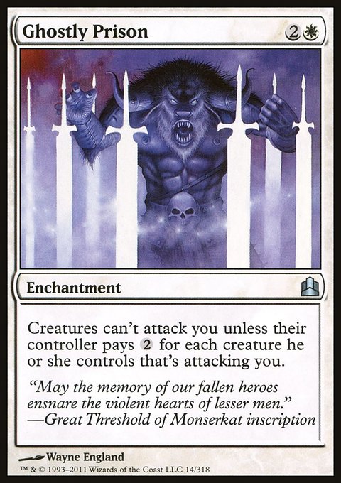 Ghostly Prison, Commander 2011 #14, Magic: The Gathering card