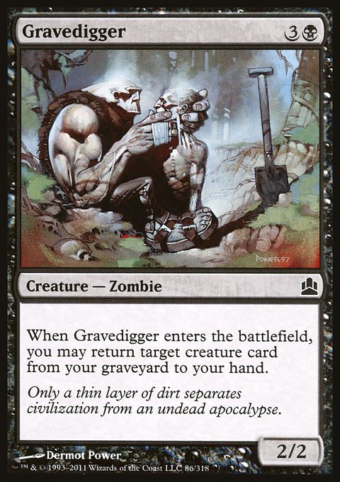 Gravedigger, Commander 2011 #86, Magic: The Gathering card