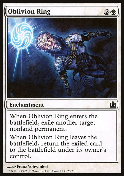 Oblivion Ring, Commander 2011 #23, Magic: The Gathering card