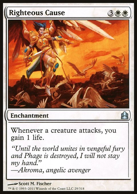 Righteous Cause, Commander 2011 #29, Magic: The Gathering card