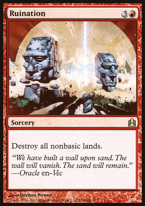 Ruination, Commander 2011 #134, Magic: The Gathering card
