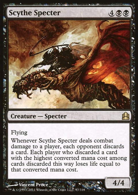 Scythe Specter, Commander 2011 #97, Magic: The Gathering card
