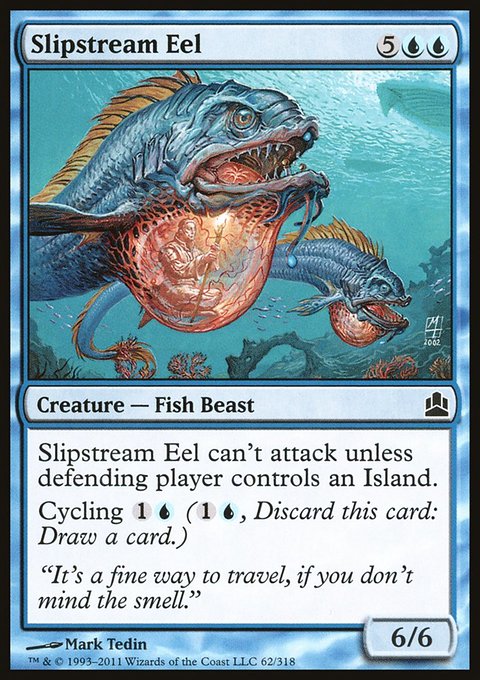 Slipstream Eel, Commander 2011 #62, Magic: The Gathering card