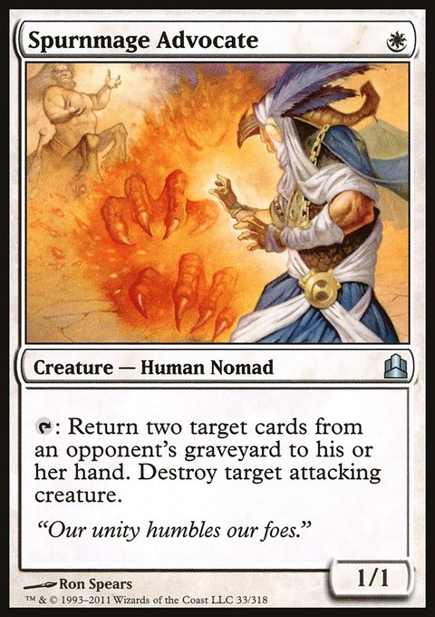 Spurnmage Advocate, Commander 2011 #33, Magic: The Gathering card