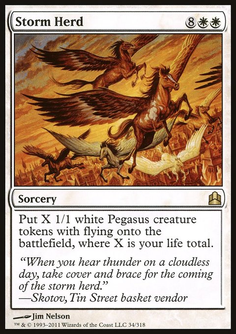 Storm Herd, Commander 2011 #34, Magic: The Gathering card