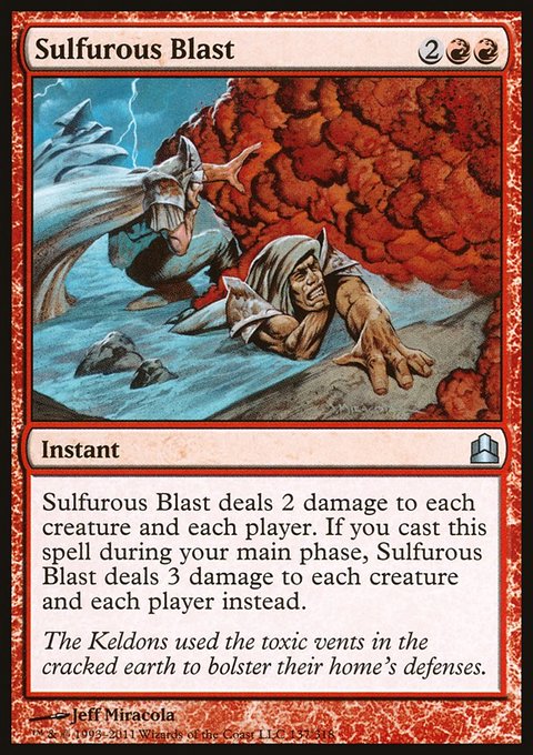 Sulfurous Blast, Commander 2011 #137, Magic: The Gathering card