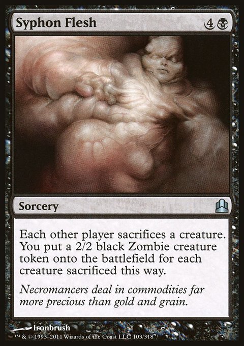 Syphon Flesh, Commander 2011 #103, Magic: The Gathering card