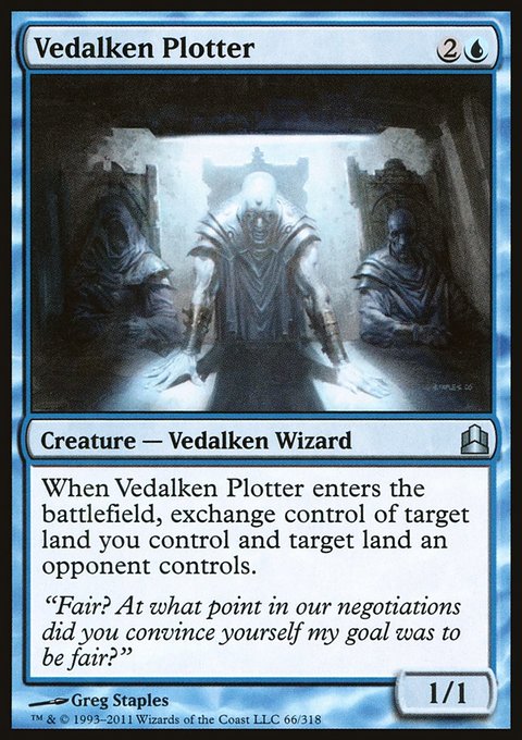 Vedalken Plotter, Commander 2011 #66, Magic: The Gathering card