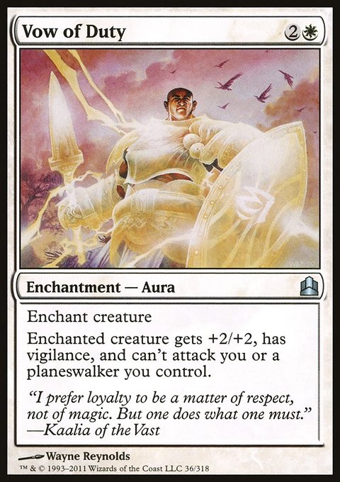 Vow of Duty, Commander 2011 #36, Magic: The Gathering card