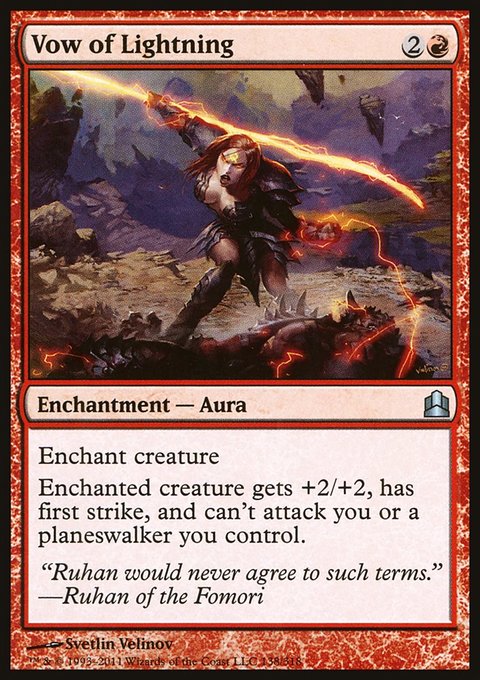Vow of Lightning, Commander 2011 #138, Magic: The Gathering card