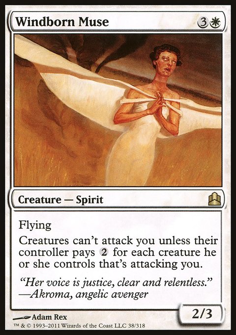 Windborn Muse, Commander 2011 #38, Magic: The Gathering card