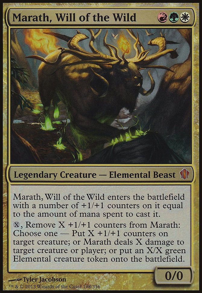 Marath, Will of the Wild, Commander 2013 Oversized #198, Magic: The Gathering card