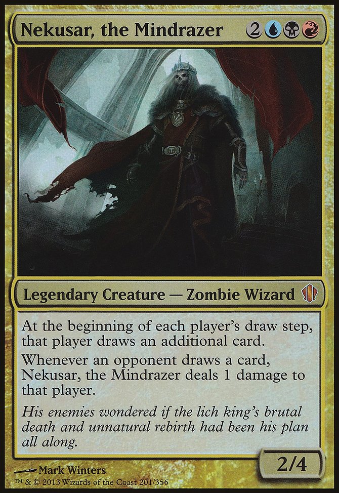Nekusar, the Mindrazer, Commander 2013 Oversized #201, Magic: The Gathering card