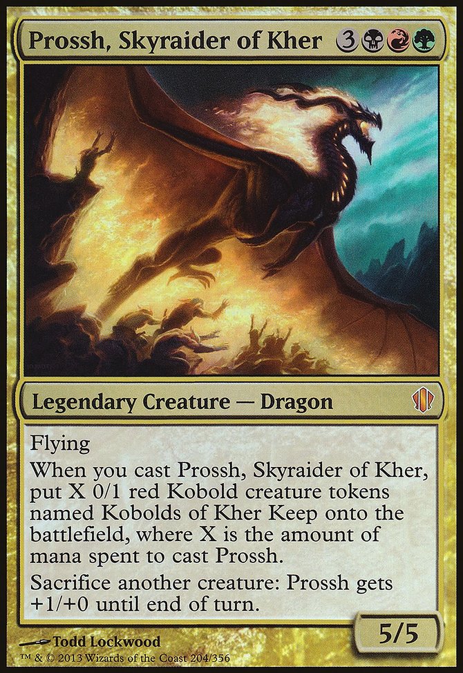 Prossh, Skyraider of Kher, Commander 2013 Oversized #204, Magic: The Gathering card