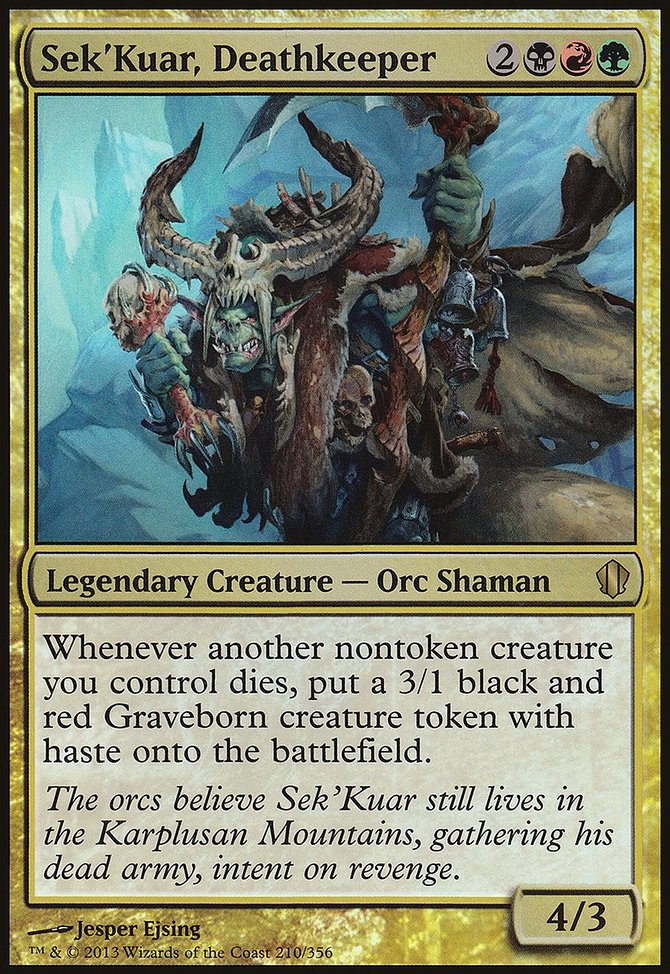 Sek'Kuar, Deathkeeper, Commander 2013 Oversized #210, Magic: The Gathering card
