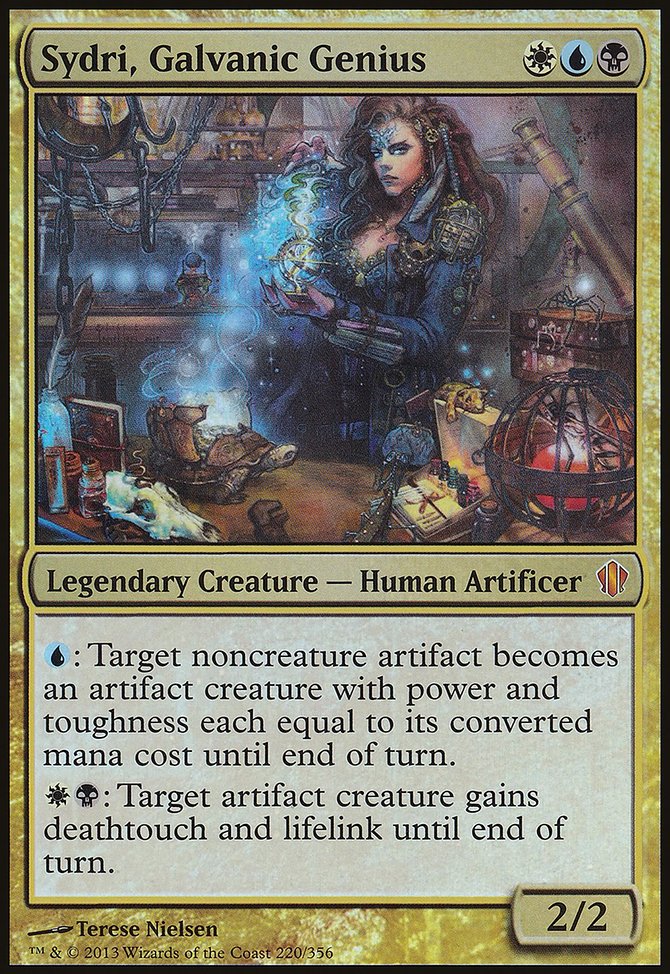 Sydri, Galvanic Genius, Commander 2013 Oversized #220, Magic: The Gathering card