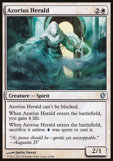 Azorius Herald, Commander 2013 #6, Magic: The Gathering card