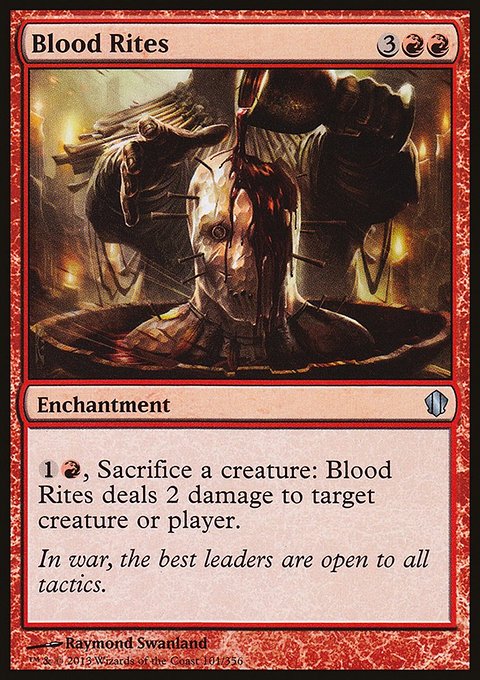 Blood Rites, Commander 2013 #101, Magic: The Gathering card